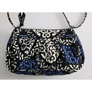 Vera Bradley Frannie Canterberry Cobalt Quilted Purse Shoulder Bag CrossBody